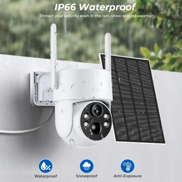 Caméra de Surveillance Extérieure Solaire PTZ IP WiFi HD 4MP – Image 9