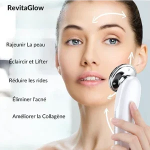 RevitaGlow Masseur Facial 7en1  avec lumière LED et micro-courant EMS"