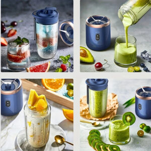 presse-fruits shaker : Vue du presse-fruits shaker multifonction avec son design compact et ses matériaux écologiques.