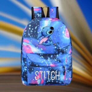 Sac à dos "Stitch" pour garçon avec motif Disney, en matériau étanche, idéal pour l'école et les loisirs.