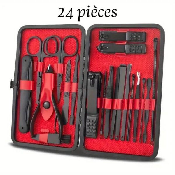 kit de coupe-ongles professionnels 24 pièces