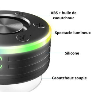 Enceinte de douche led étanche bluetooch (1) Enceinte douche appels mains libres