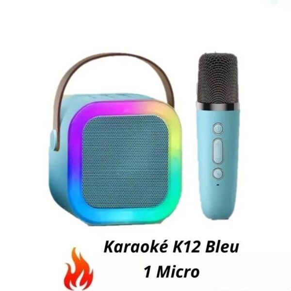 Karaoké bluetooth K12 Bleu 1 Micro