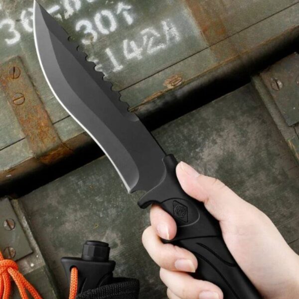 Couteau de survie lame en acier inoxydable 5CR15