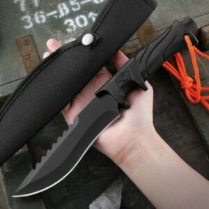 Couteau de survie avec étui pour ceinture