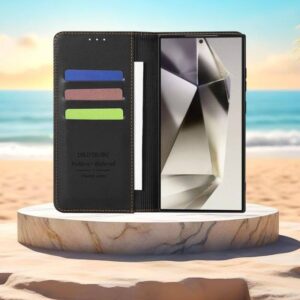 Étui Portefeuille Protection à Rabat Magnétique pour Samsung