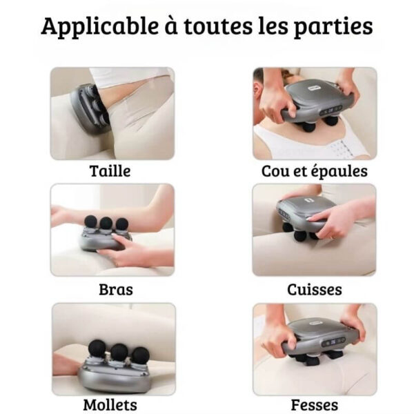 Tête ronde pour massage des grands muscles