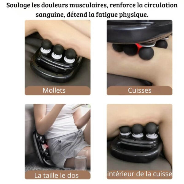 Tête conique pour un massage précis des points de tension