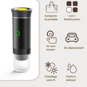Machine à café de voyage avec charge USB-C