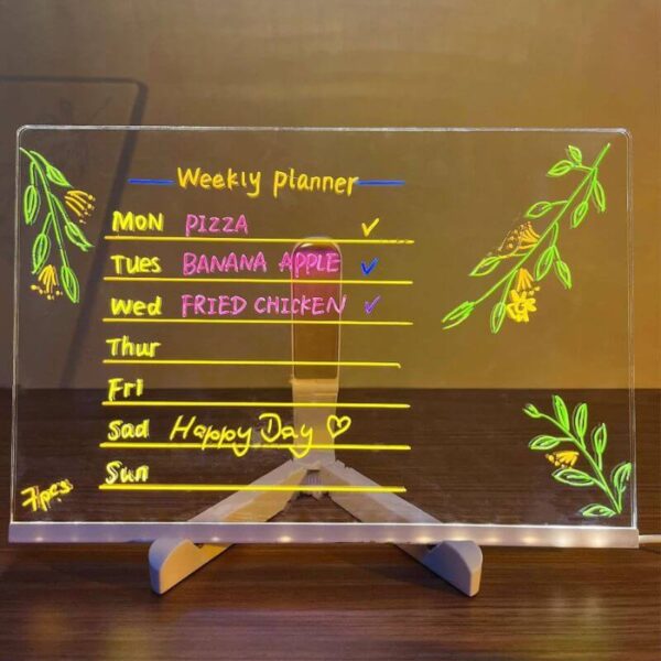 Tableau d’affichage LED pour liste de courses et rappels