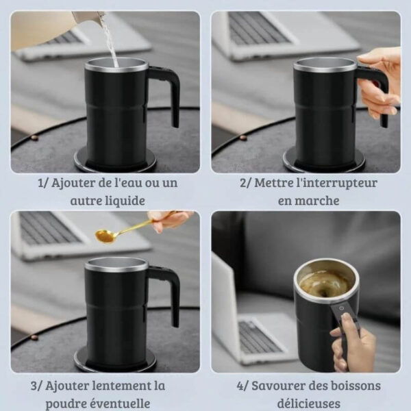 Accessoire de café innovant avec fonction auto-mélangeante