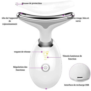 Masseur visage portable avec recharge USB
