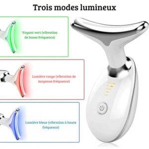 appareil lifting anti rides (5) (1) Lumières LED rouge, bleue et verte pour soin du visage