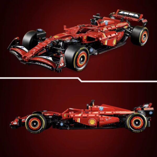 Vue latérale de la Ferrari SF-24 LEGO Technic.