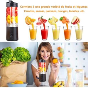 Mixage de fruits frais en cours