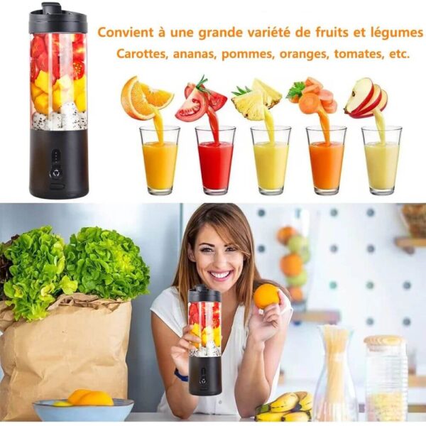Mixage de fruits frais en cours